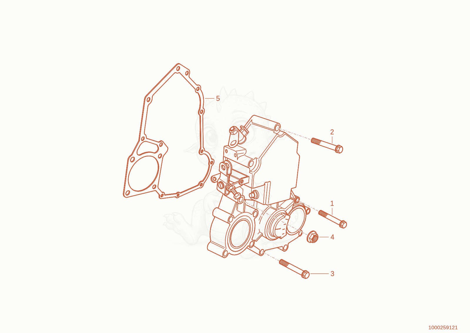 Exploded parts diagram of the controlhousing of a Wacker Neuson WL18, with numbered balloons