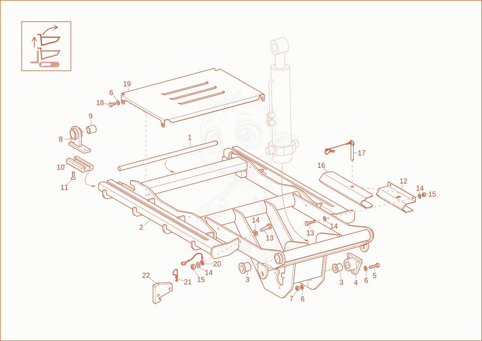 Exploded parts diagram of the CHASSIS 4 (OPTION) of a Wacker Neuson DT15, with numbered balloons