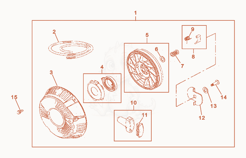 Exploded parts diagram of the Starter of a Wacker Neuson RS800V, with numbered balloons