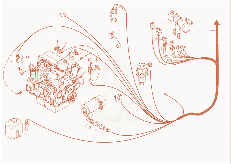 Exploded parts diagram of the ELECTRICAL 1 of a Wacker Neuson 3402RDFORCE, with numbered balloons