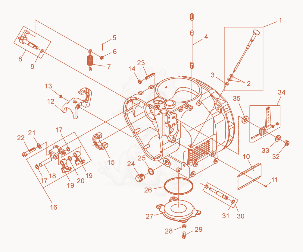 Exploded parts diagram of the Sliding Lever Bracket of a Wacker Neuson DPU2960, with numbered balloons