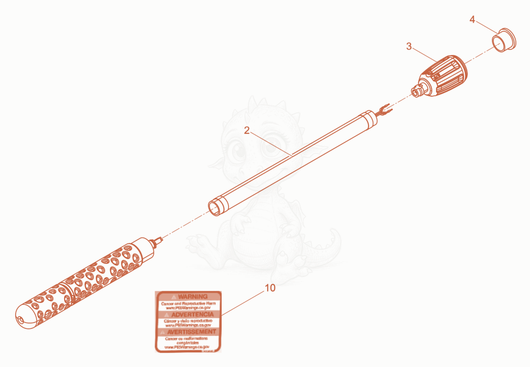 Exploded parts diagram of the Internal Vibrator of a Wacker Neuson IRFLEX60/120/10HRUS, with numbered balloons