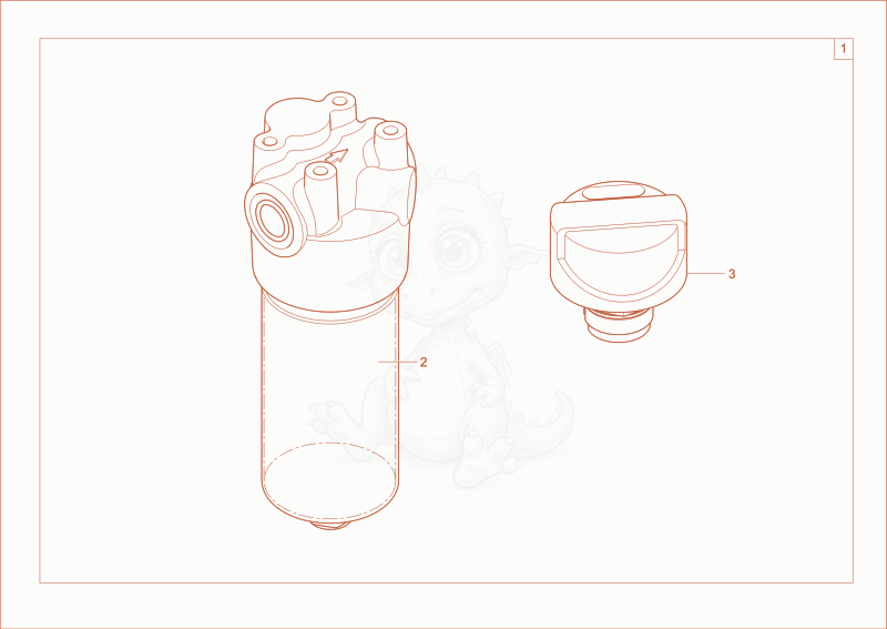 Exploded parts diagram of the service kit (1000h) of a Wacker Neuson DW15E, with numbered balloons