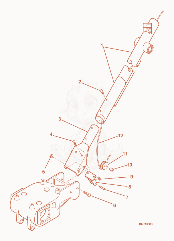 Exploded parts diagram of the Lower Handle of a Wacker Neuson CT36ADP, with numbered balloons