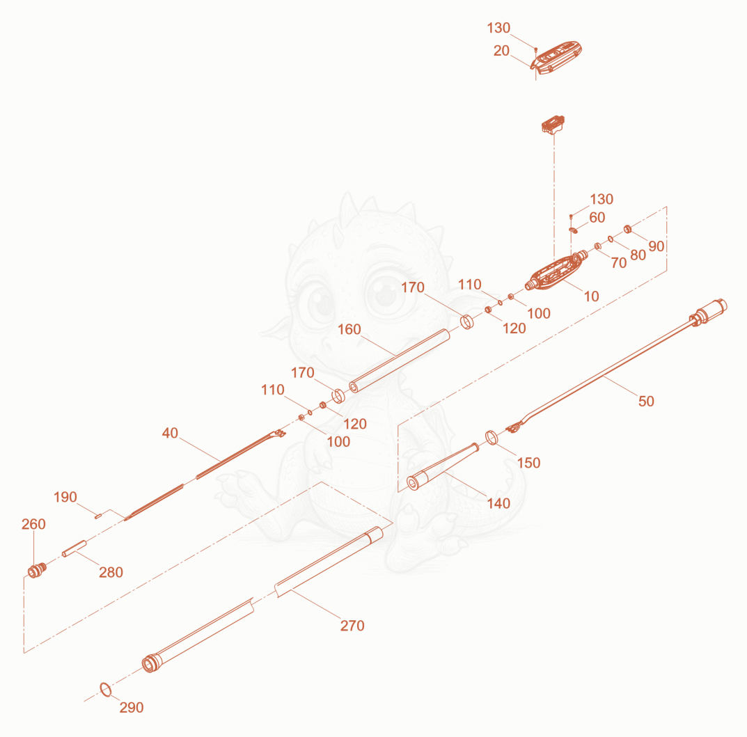 Exploded parts diagram of the Hose Connection cpl. of a Wacker Neuson IREN57ST1, with numbered balloons