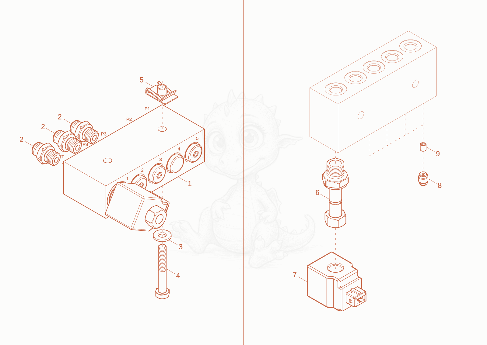 Exploded parts diagram of the PRESSURE LIMITING VALVE (OPTION) of a Wacker Neuson ET25-2, with numbered balloons