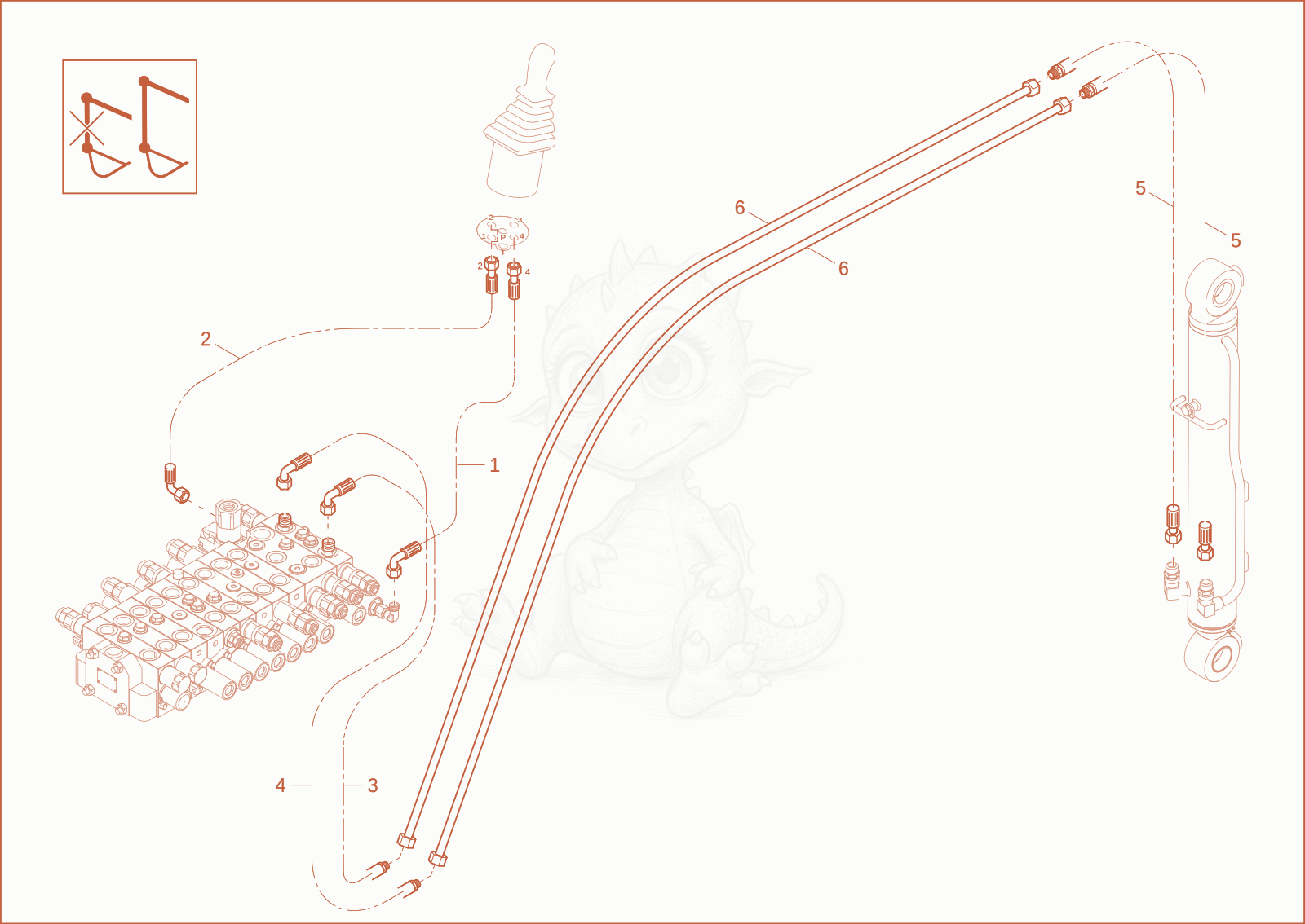 Exploded parts diagram of the BUCKET OPERATION of a Wacker Neuson ET35, with numbered balloons