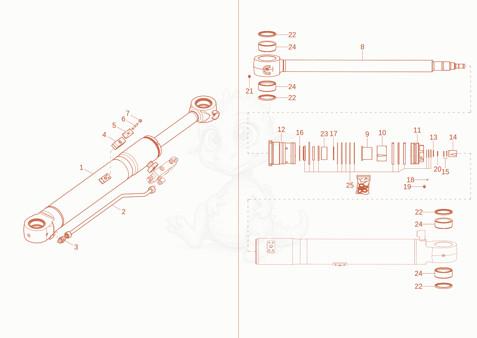 Exploded parts diagram of the BOOM OFFSET CYLINDER frontguard (OPTION) of a Wacker Neuson EW100-2, with numbered balloons