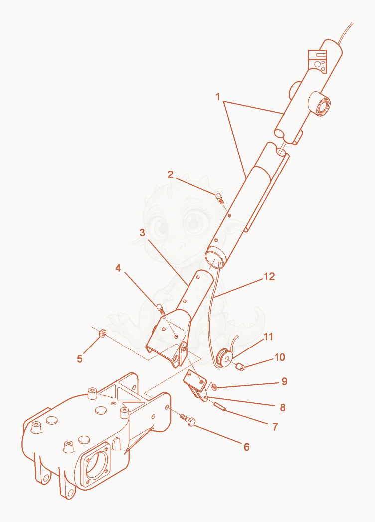 Exploded parts diagram of the Lower Handle of a Wacker Neuson CT30ADT, with numbered balloons