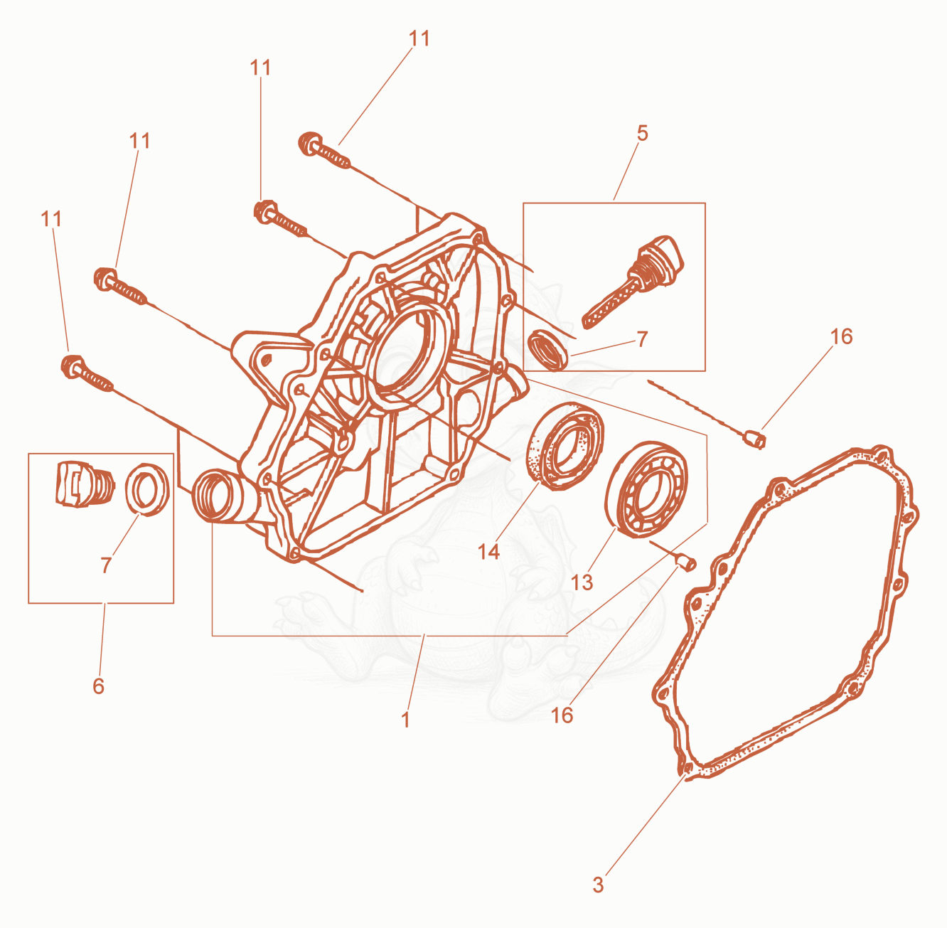 Exploded parts diagram of the Camshaft of a Wacker Neuson CT24-4A, with numbered balloons