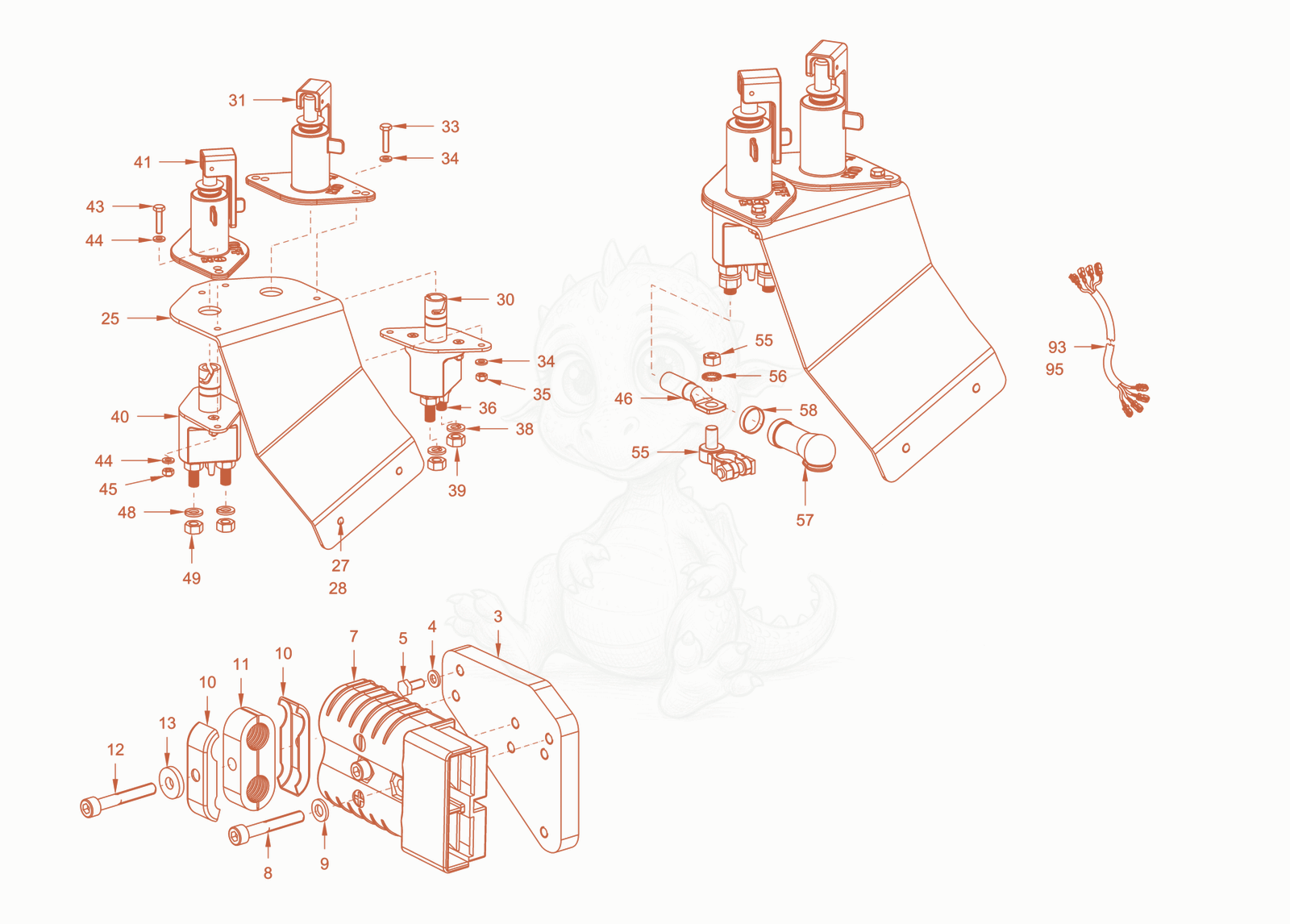 Exploded parts diagram of the homologation of a Wacker Neuson RD24-100.3, with numbered balloons