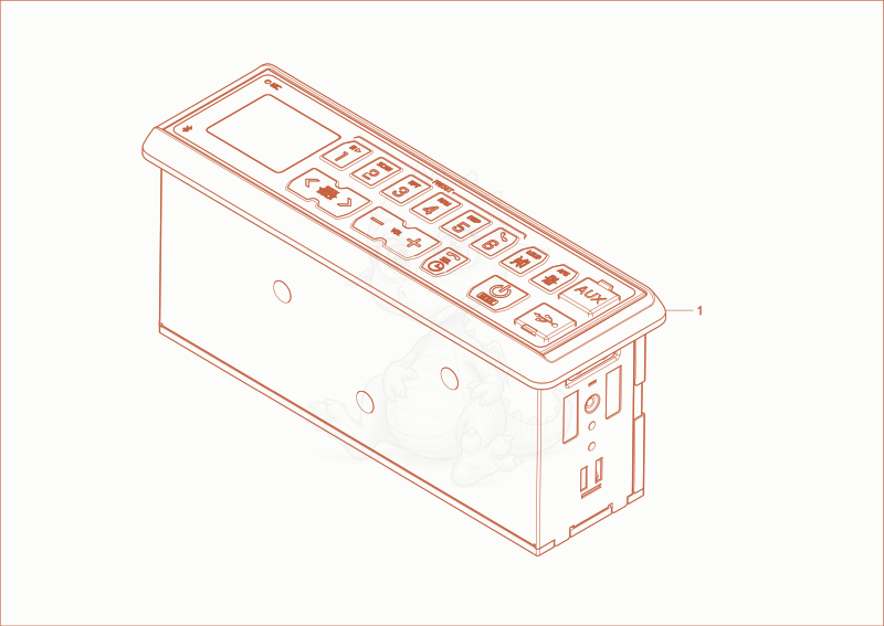 Exploded parts diagram of the RADIO (OPTION) of a Wacker Neuson 9503, with numbered balloons