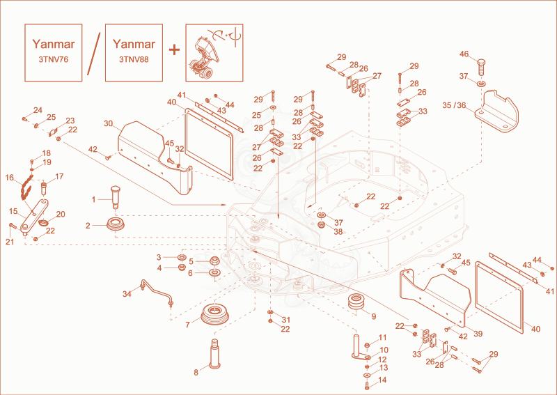 Exploded parts diagram of the DRIVER SEAT (option) of a Wacker Neuson DW30, with numbered balloons