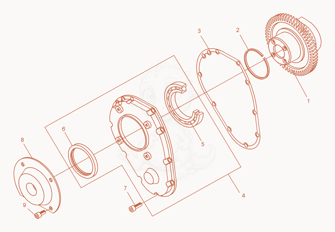 Exploded parts diagram of the Camshaft of a Wacker Neuson DPS3050, with numbered balloons