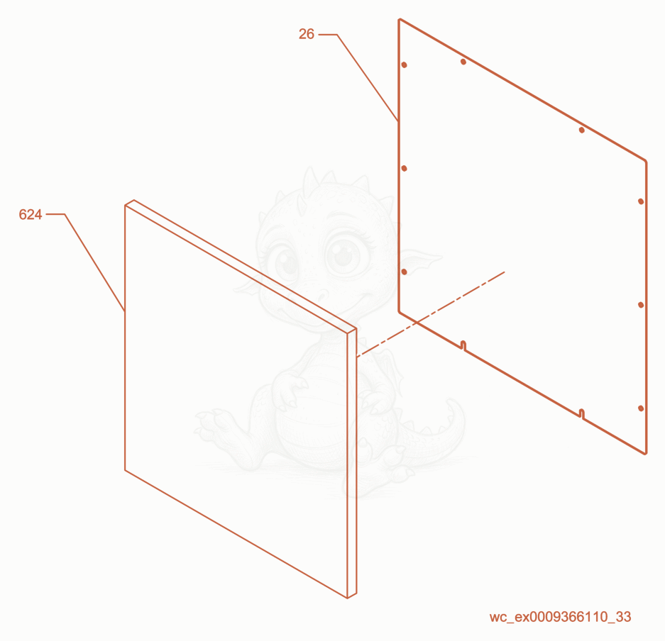 Despiece del Front Panel de una máquina Wacker Neuson G85, con globos numerados