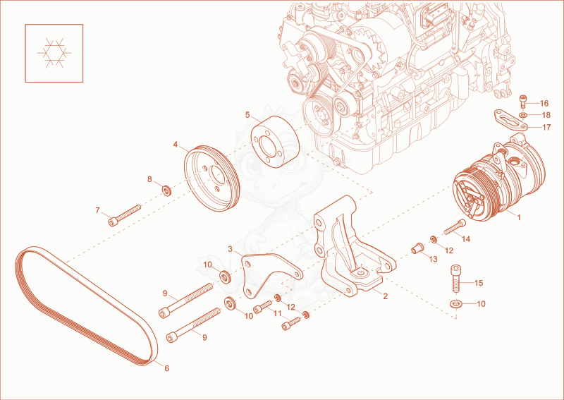 Exploded parts diagram of the ADDITIONAL PARTS AIR-CONDITIONING (OPT.) of a Wacker Neuson DW60-2, with numbered balloons