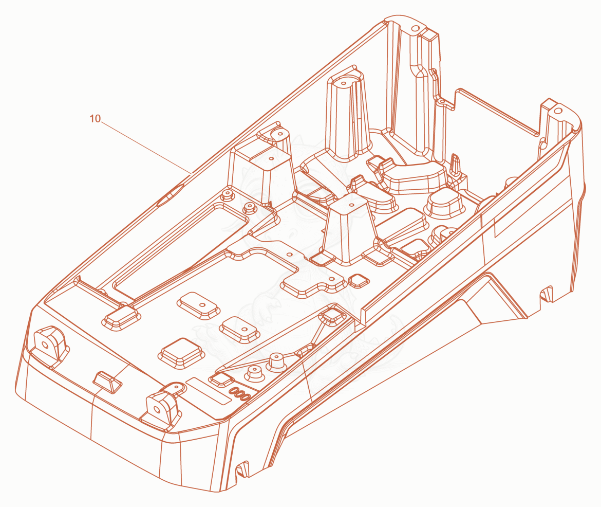 Exploded parts diagram of the Upper mass BPU52 of a Wacker Neuson XPUKMAT, with numbered balloons