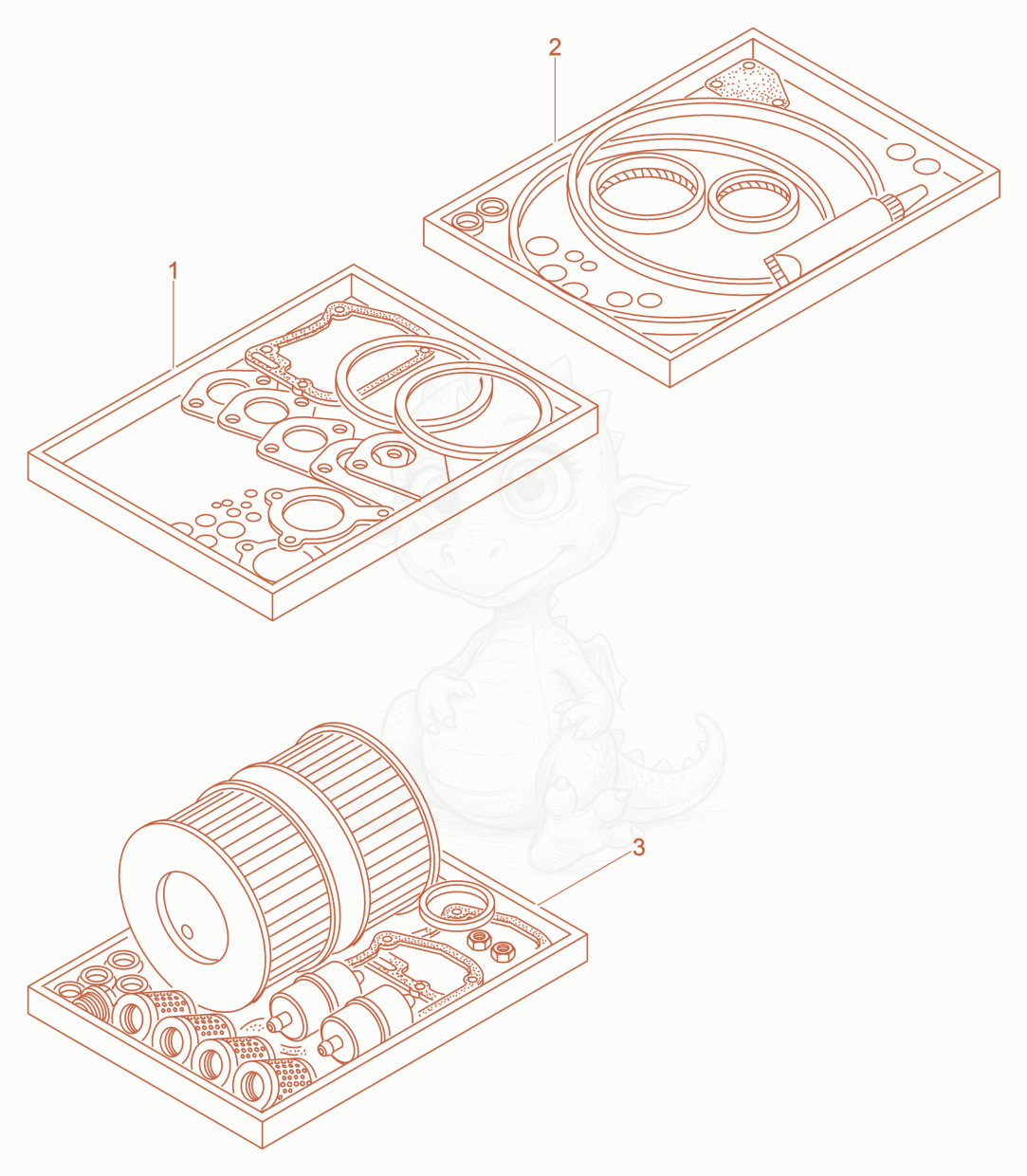 Exploded parts diagram of the Service Parts of a Wacker Neuson DPU4545HECHUS, with numbered balloons