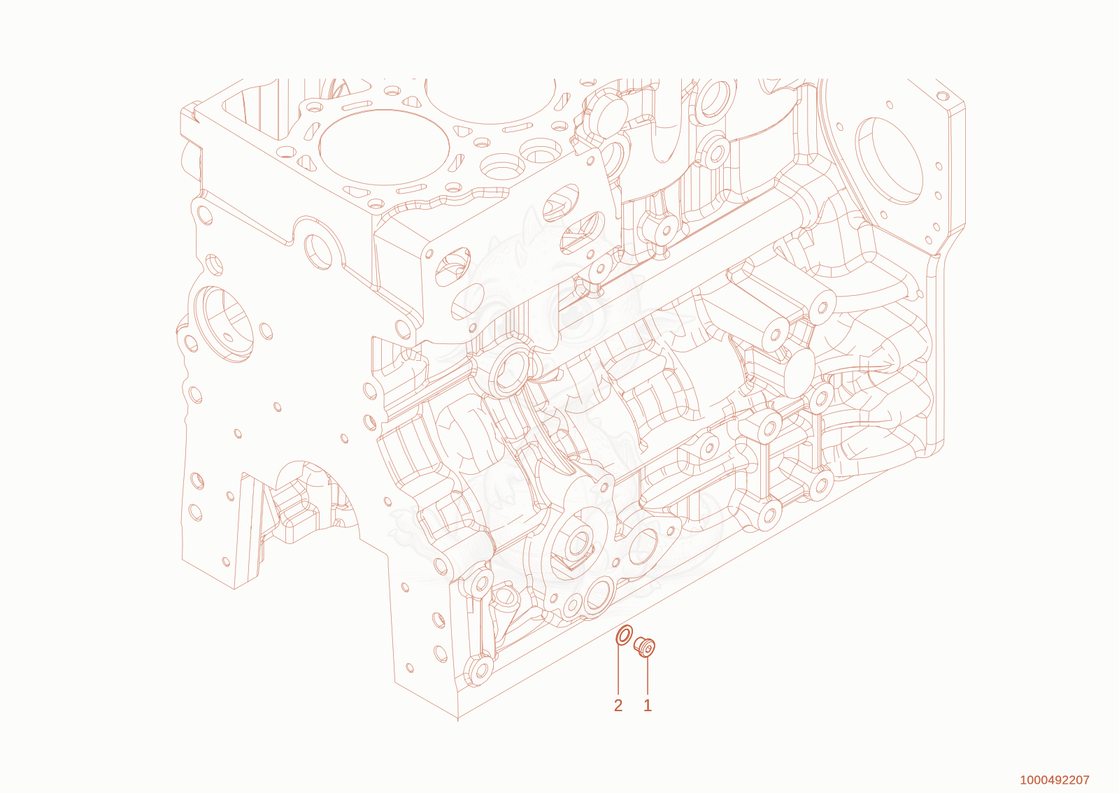 Exploded parts diagram of the locking parts of a Wacker Neuson TH745(416-32), with numbered balloons