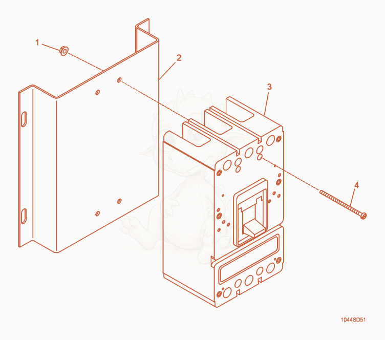 Exploded parts diagram of the Circuit Breaker cpl. of a Wacker Neuson G155, with numbered balloons