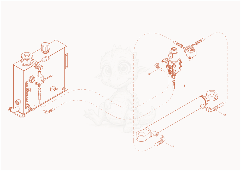 Exploded parts diagram of the BOOM OFFSET CYLINDER INSTALLATION of a Wacker Neuson 3703RD, with numbered balloons