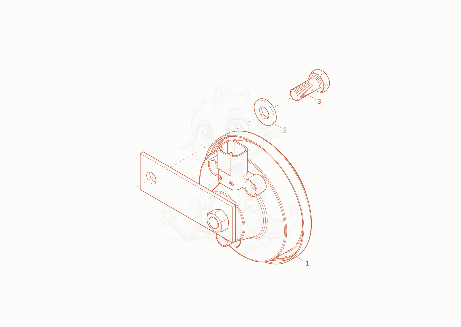 Exploded parts diagram of the HORN of a Wacker Neuson ET20-2, with numbered balloons