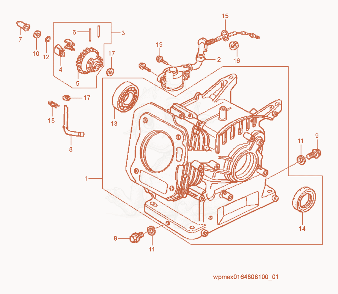 Exploded parts diagram of the Engine Block of a Wacker Neuson CT36-5AEU, with numbered balloons