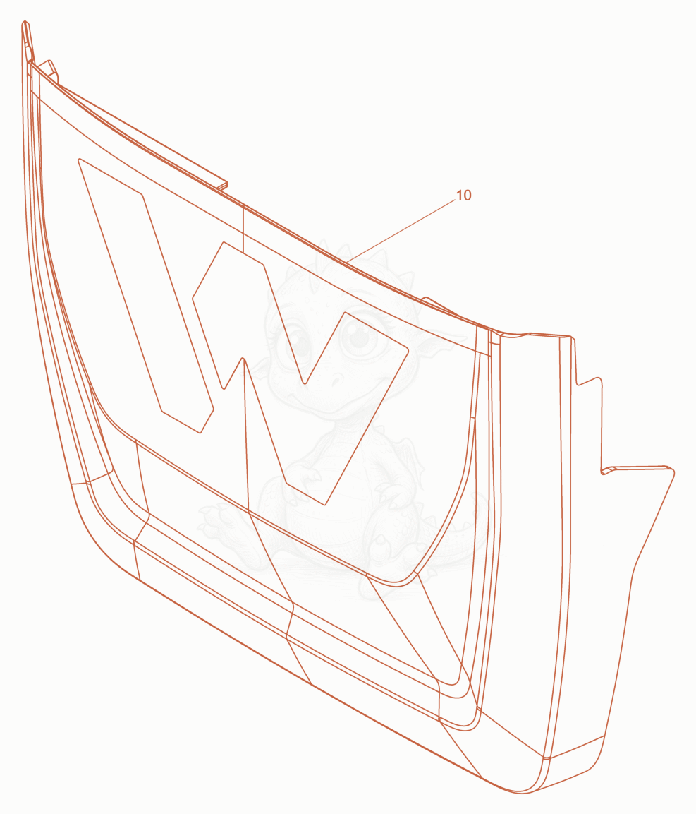 Exploded parts diagram of the Covering of a Wacker Neuson ACBEKMAT, with numbered balloons