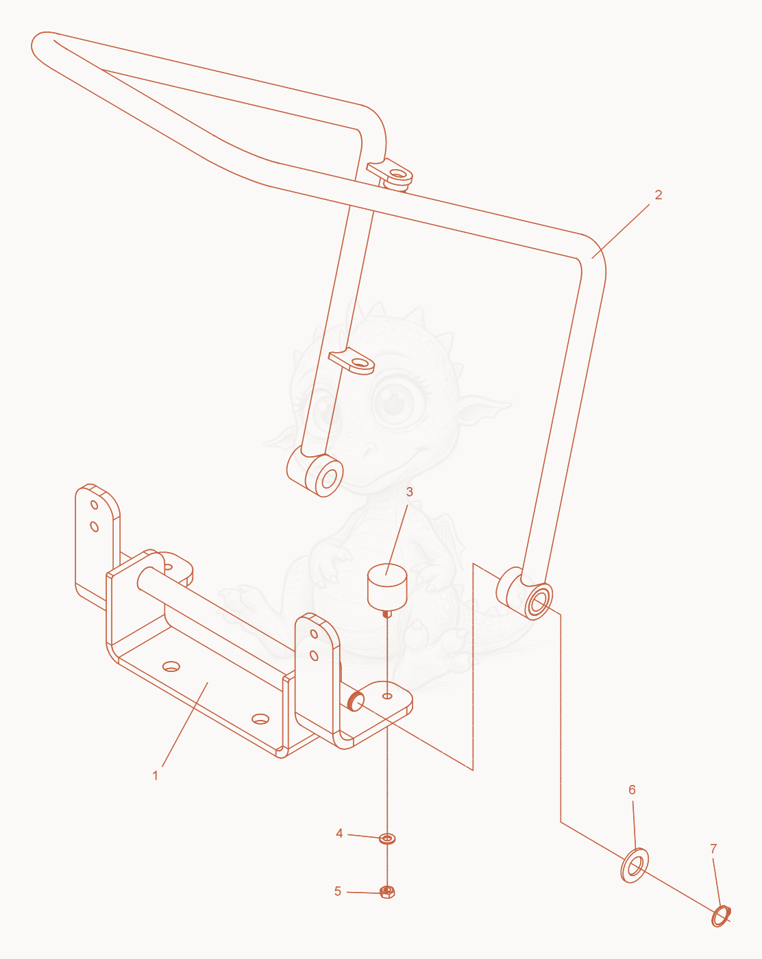 Exploded parts diagram of the Center Pole cpl. of a Wacker Neuson DPS1850HASPHALT, with numbered balloons