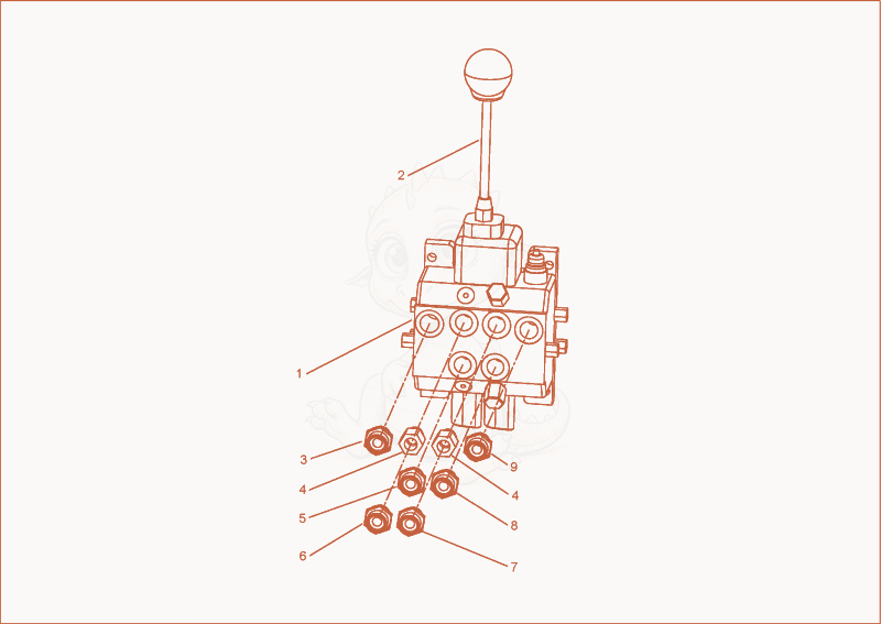 Exploded parts diagram of the OPERATING VALVE 1 of a Wacker Neuson 3501AA, with numbered balloons