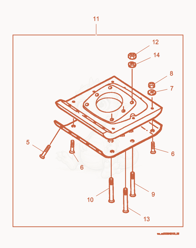 Exploded parts diagram of the Ramming Shoe Kit of a Wacker Neuson DS70, with numbered balloons