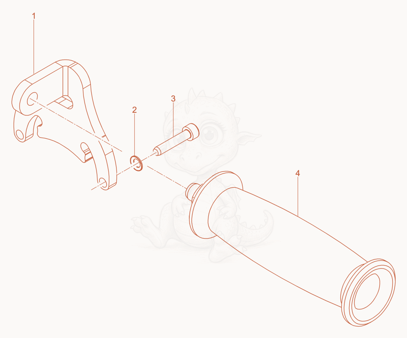 Despiece del Handle de una máquina Wacker Neuson RCP-12/23050HZ, con globos numerados
