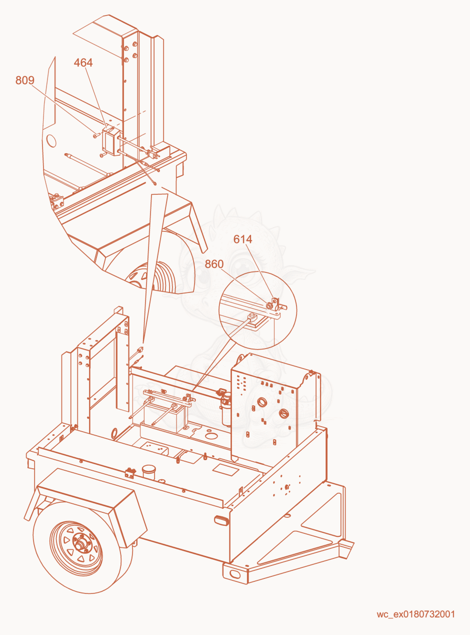 Exploded parts diagram of the Option-Battery Charger of a Wacker Neuson LTW8K, with numbered balloons