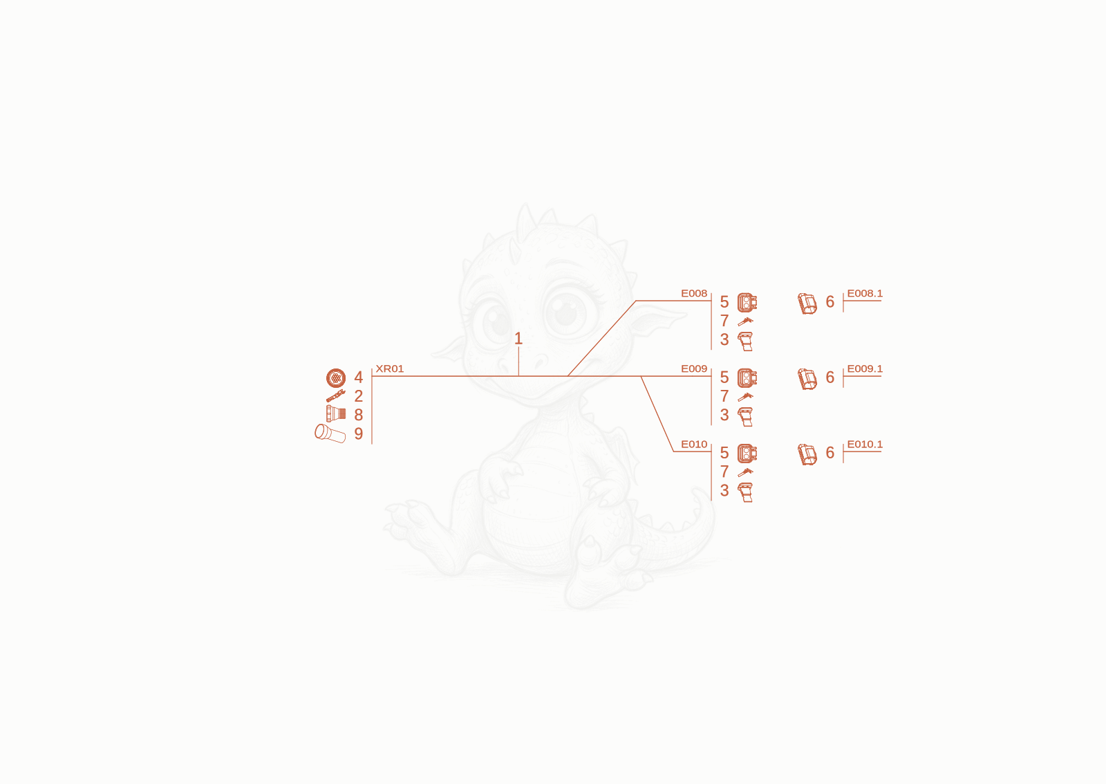 Exploded parts diagram of the WIRING HARNESS LIGHT of a Wacker Neuson EZ17-2, with numbered balloons