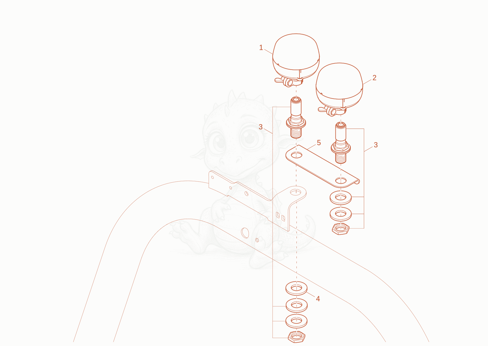Exploded parts diagram of the ROTATING BEACON (OPTION) of a Wacker Neuson DV90-2, with numbered balloons