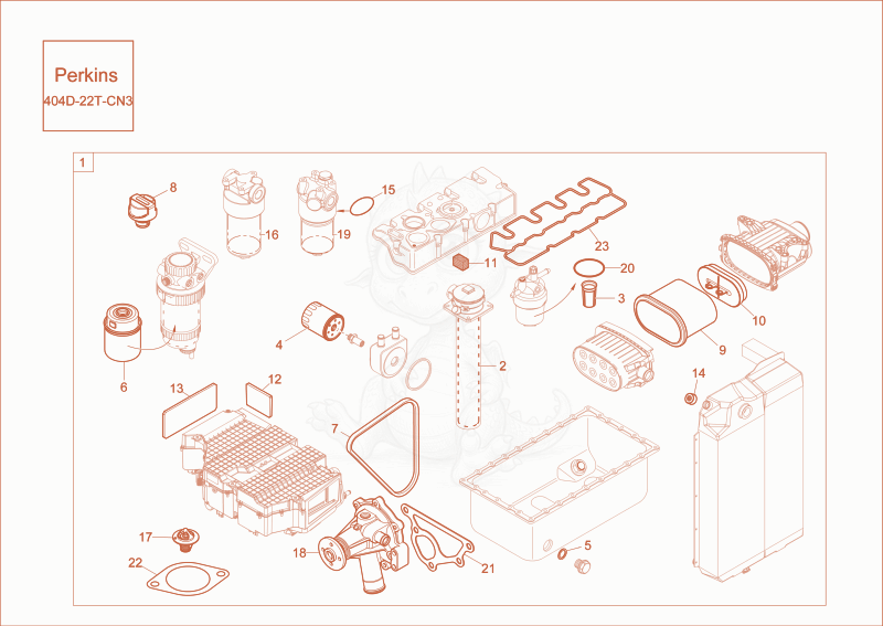 Exploded parts diagram of the service kit (3000h) (Option) of a Wacker Neuson EW65, with numbered balloons