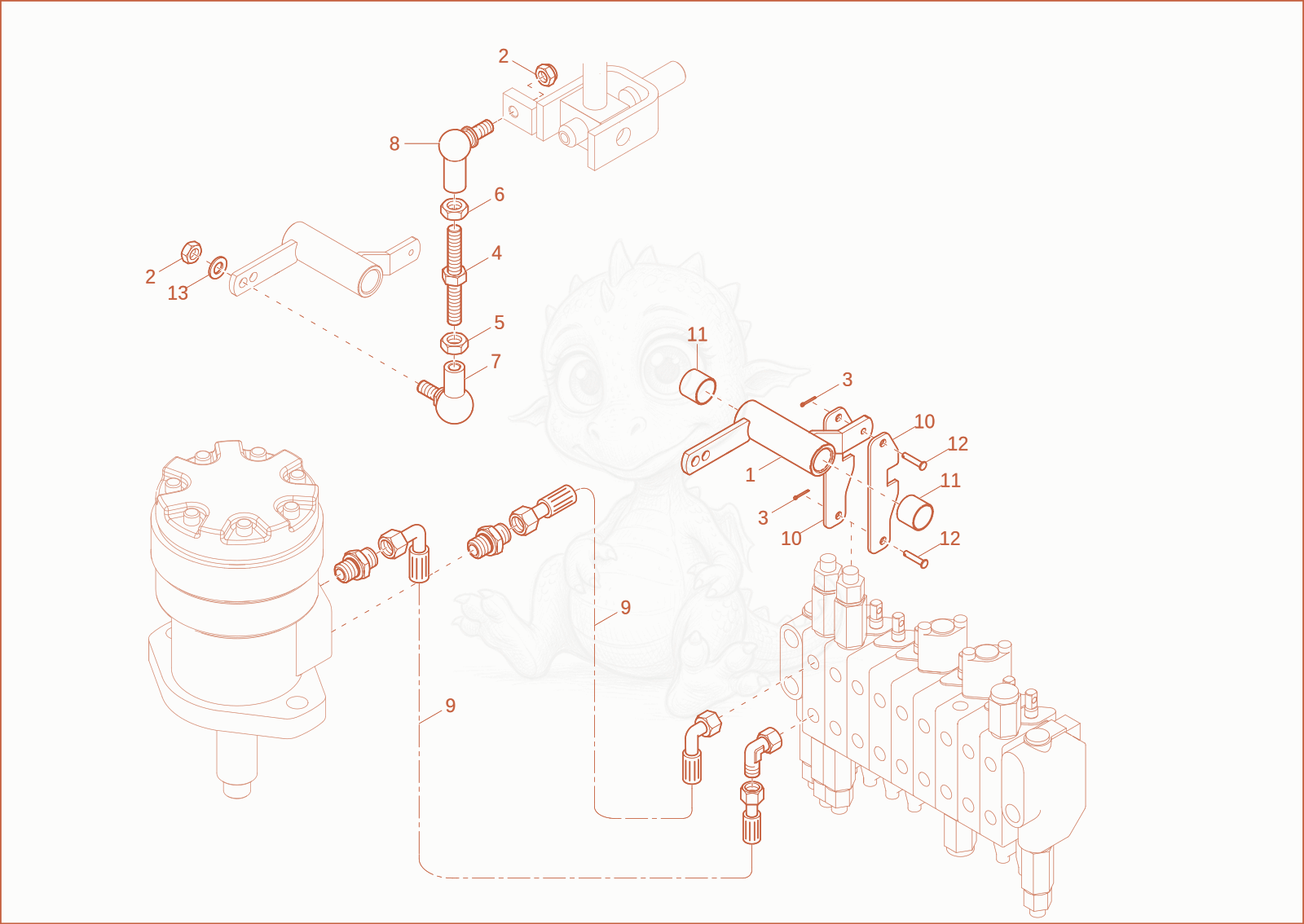 Exploded parts diagram of the TURNTABLE DRIVE UNIT INSTALLATION of a Wacker Neuson ET08, with numbered balloons