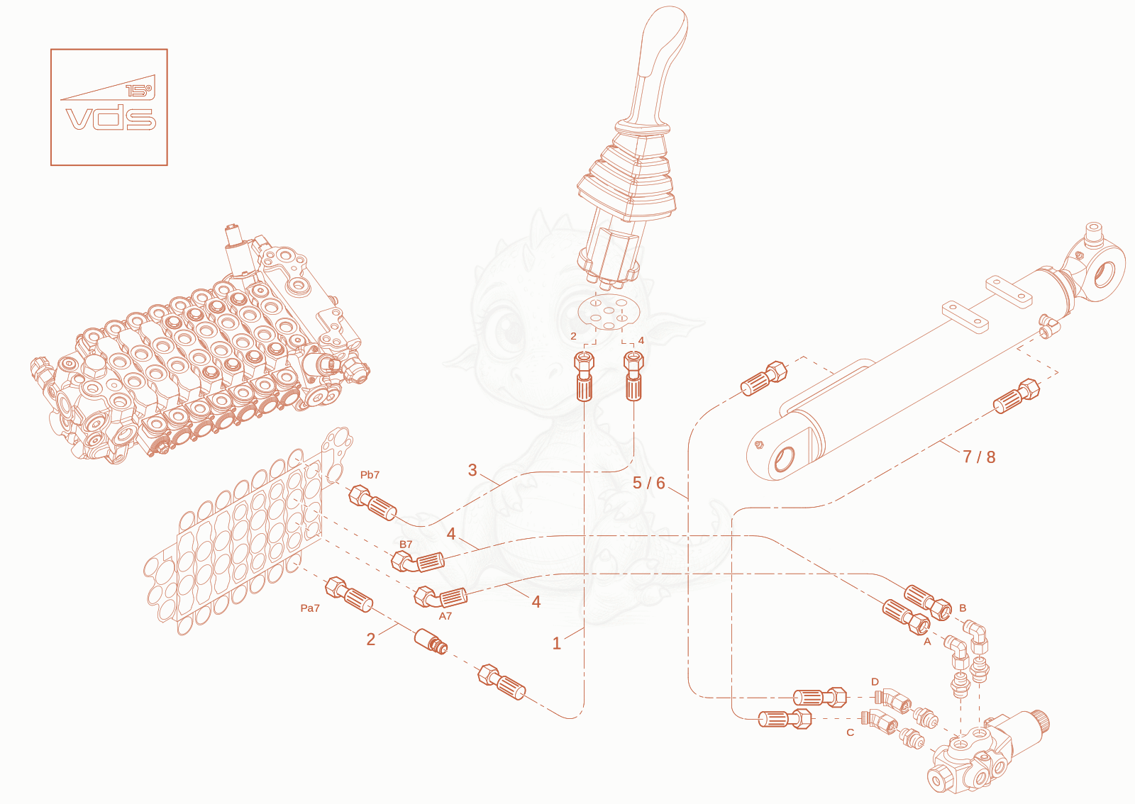 Exploded parts diagram of the BUCKET OPERATION of a Wacker Neuson ET20-2, with numbered balloons