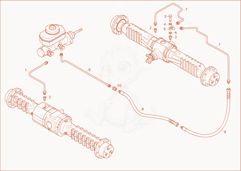 Exploded parts diagram of the FOOT BRAKE INSTALLTION of a Wacker Neuson 6001, with numbered balloons