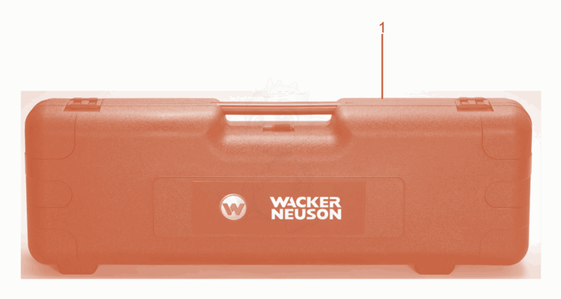 Exploded parts diagram of the Carry Case of a Wacker Neuson LB80M/230/50, with numbered balloons