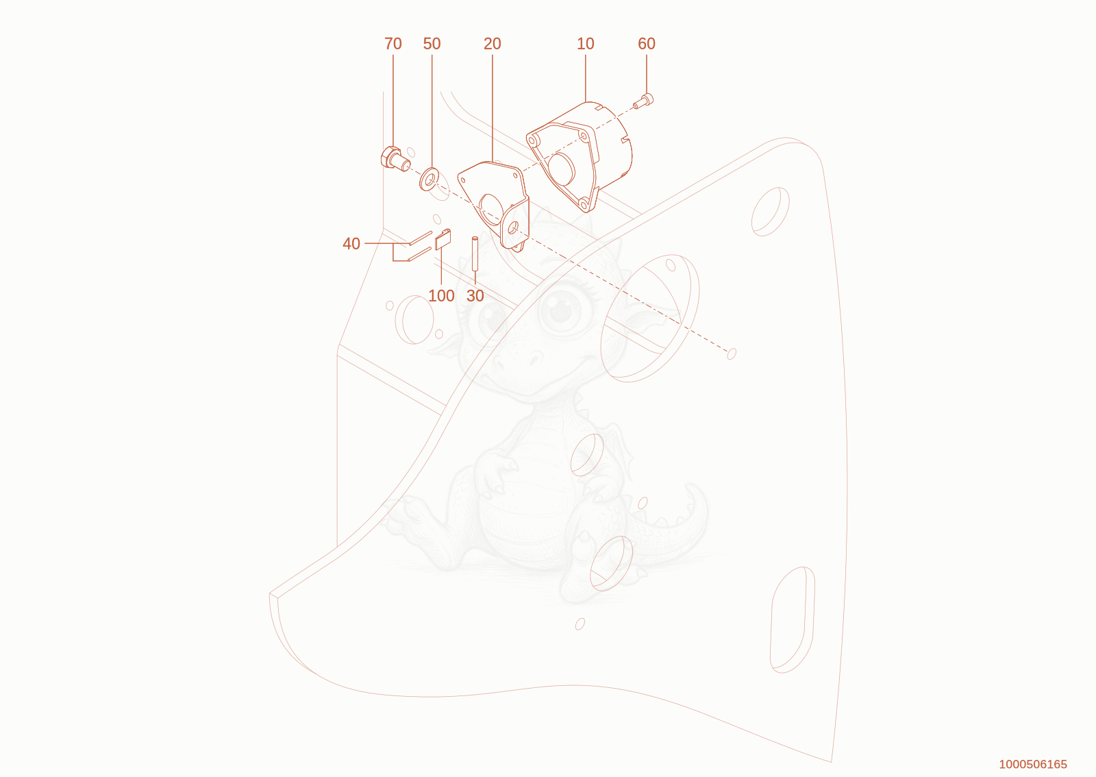 Exploded parts diagram of the signal of a Wacker Neuson TH412E(T02-01), with numbered balloons