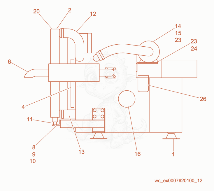 Exploded parts diagram of the Service Parts of a Wacker Neuson LT4K, with numbered balloons