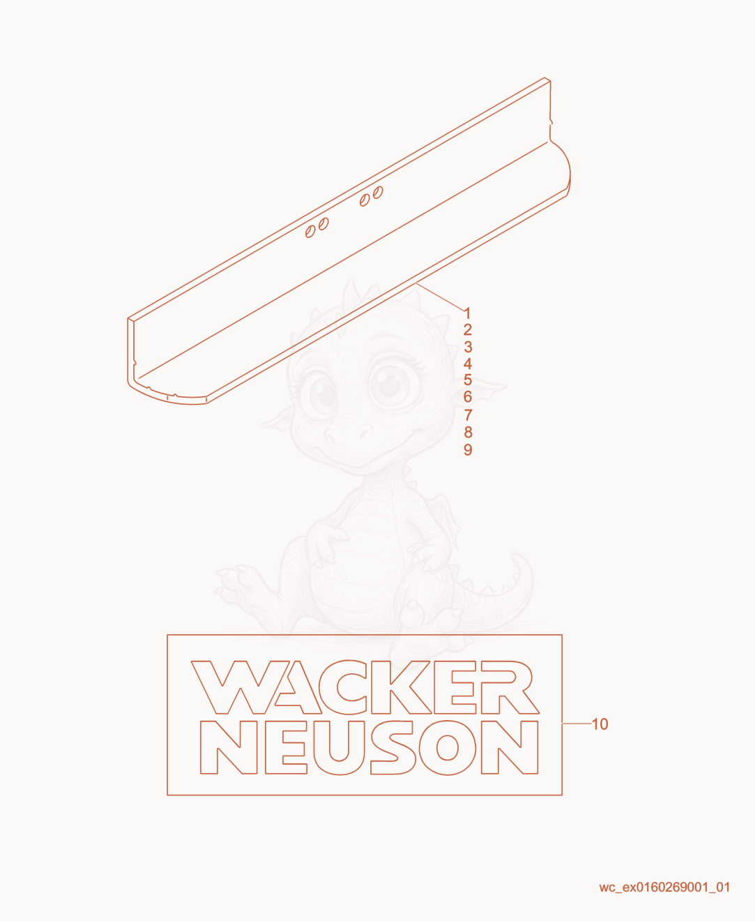 Exploded parts diagram of the Blade cpl. of a Wacker Neuson P35, with numbered balloons