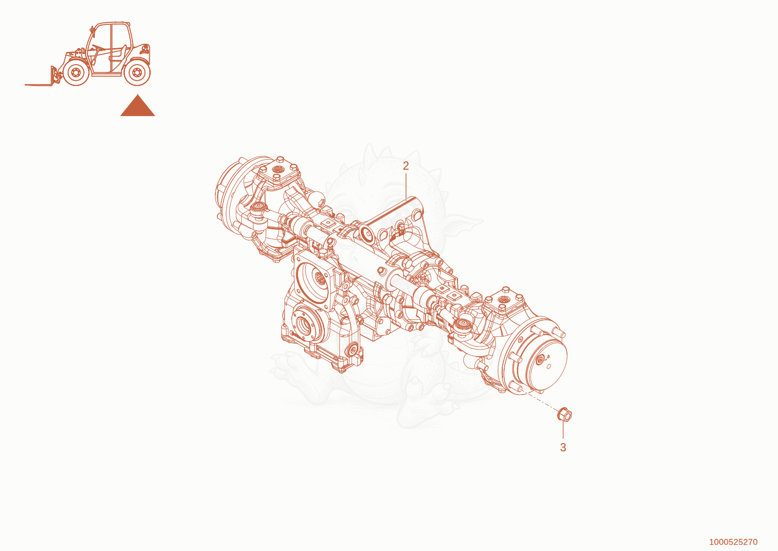 Exploded parts diagram of the rear axle 1155 of a Wacker Neuson TH412(T01-01), with numbered balloons