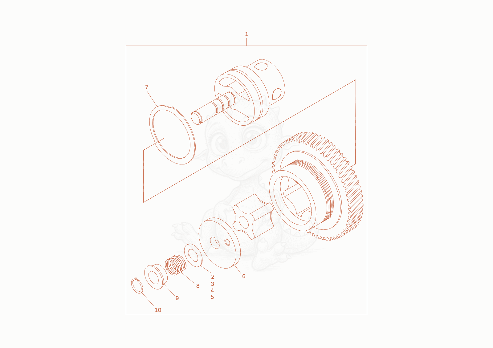 Exploded parts diagram of the Engine oil pump of a Wacker Neuson TH522STAGEV, with numbered balloons