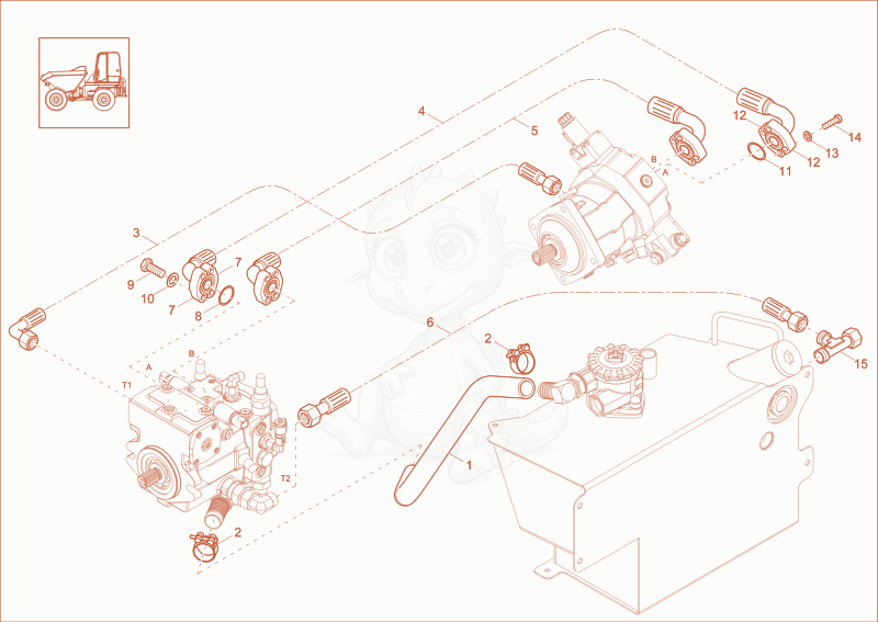 Exploded parts diagram of the TRAVELLING GEAR INSTALLATION (Option) of a Wacker Neuson DW40, with numbered balloons