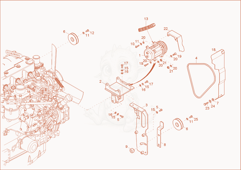 Exploded parts diagram of the ADDITIONAL PARTS OPTION AIR-CONDITIONING of a Wacker Neuson 6503-2, with numbered balloons