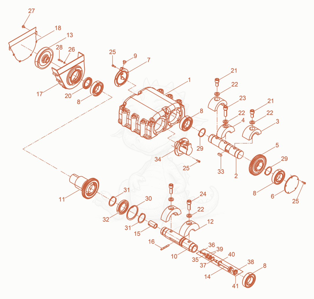Exploded parts diagram of the Exciter cpl. of a Wacker Neuson BPU4045A, with numbered balloons
