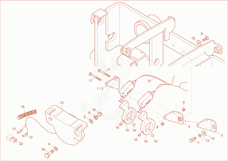 Exploded parts diagram of the driving signal (Option) of a Wacker Neuson 803, with numbered balloons