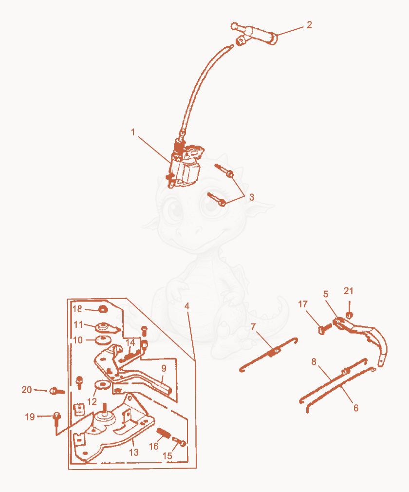 Exploded parts diagram of the Magneto Armature-Throttle Control of a Wacker Neuson A3000, with numbered balloons